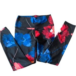 Fabletics Leggings‎ Womens XS Black Blue Red Floral High Rise Workout
